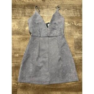 Luvalot V-Neck Suede Mini Dress Size 4